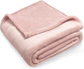 Lukeight Fleece Throw Blanket, Luxury Cozy Fuzzy Lightweight Soft Blankets for Sofa Couch Bed Car Travel and Camping (Pink, 50x60 Inches)