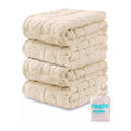 4 Pack Soft Newborn Fleece Baby Blanket for Girl, Crib Blankets with Checked Design Cute Samll Toddler Receiving Blanket for Baby Shower, 30”×40”, (Cream White)