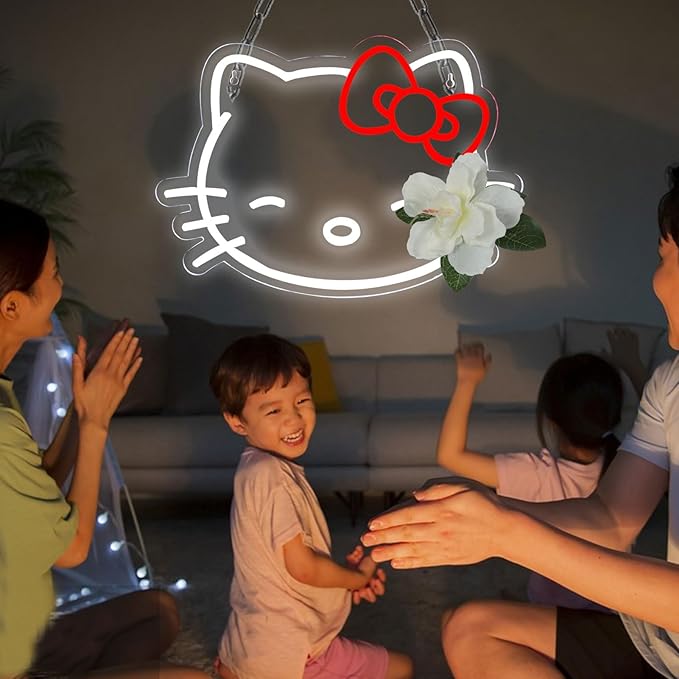 Pugna Cat Neon Signs for Wall Decor Cute Neon Lights for Bedroom Led Business Signs Suitable for Bedroom Man Cave Christmas Best Gift