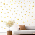 TaoBary 15 Sheet 300 Pcs Irregular Polka Dots Boho Wall Decal Terrazzo Playroom Bedroom Removable Modern Vinyl Boho Wall Stickers(Gold)
