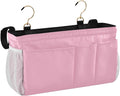 Rose Red Bedside Caddy Storage Bag Bedside Organizer for Dorm Room Top Bunk Bed Hanging Storage Organizer 6 Pockets with Hooks for Book Glasses Phone Holder