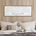 TQianJiang Christian Wall Art 1 Corinthians 13:4-8 Bible Verse Wall Art Love is Patient Kind Sign 40"×15" Inspirational Quote for Couple Bedroom Above Bed Wood Framed Wall Hanging (Wood)