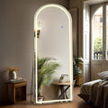 DUMOS Arched Full Length Mirror with Light - 20"×63" LED Floor Standing Mirror with 3 Color Lights & Wall Mounted for Bedroom, Dressing Room, Living Room, Bathroom