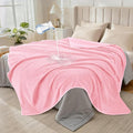 LOOBANI Waterproof Blanket for Bed Couch: Soft Coral Fleece Twin Bed Blankets Waterproof 60" x 80", Reversible Leakproof Throw Blanket, Stain-Resistant Furniture Protector, Pet-Friendly, Pink