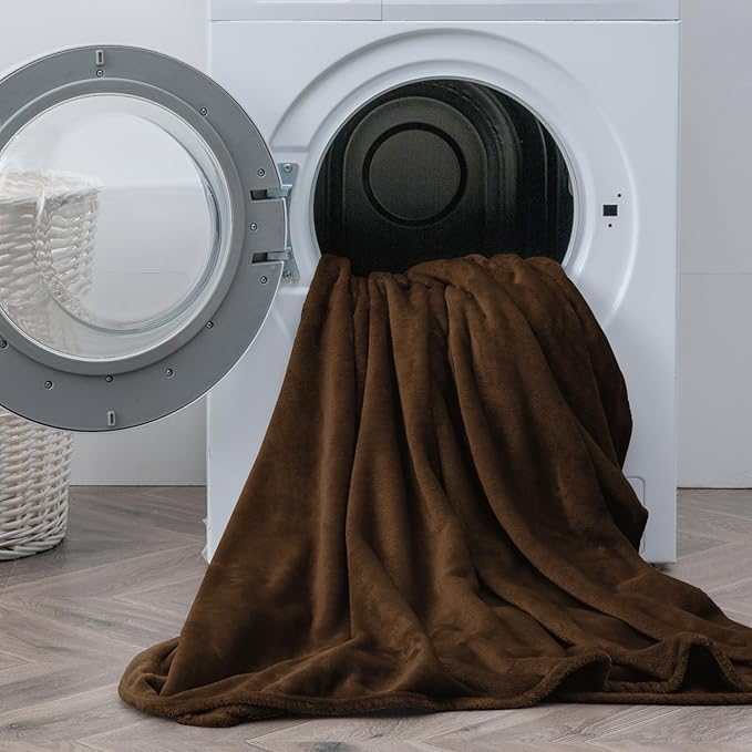 BEDELITE Flannel Sheets King Size Brown - Super Soft Fleece Sheets Set Fluffy Extra Plush, 4 Piece(Include Fitted Sheet, Flat Sheet, 2 Pillowcases)