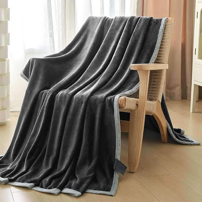 Fleece Bed Blankets Throw Size - Soft Lightweight Plush Fuzzy Cozy Luxury Blanket Microfiber Throw for Couch Bed,All-Season Breathable,40x60 Inches