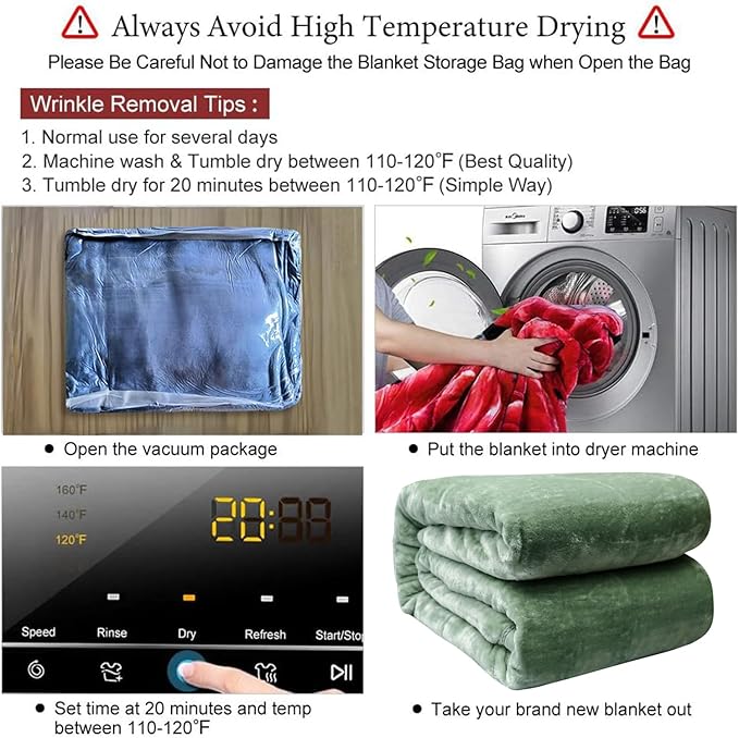 JYK Fleece Plush Blanket 4.4 LB, 1 Ply, Korean Mink Blanket King 85" x 95" - Super Soft and Warm, Lightweight and Cozy Fuzzy Solid Color Fleece Blanket for Bed, Green