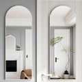 Door Mirror, Arched Full Length Mirror Over The Door, 16"x 50" Hanging Mirrors, Wall Mirrors,White