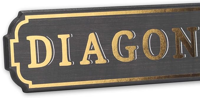 Harry Potter Diagon Alley Horizontal Wood Wall Decor - Fun Harry Potter Sign for Bedroom or Movie Room