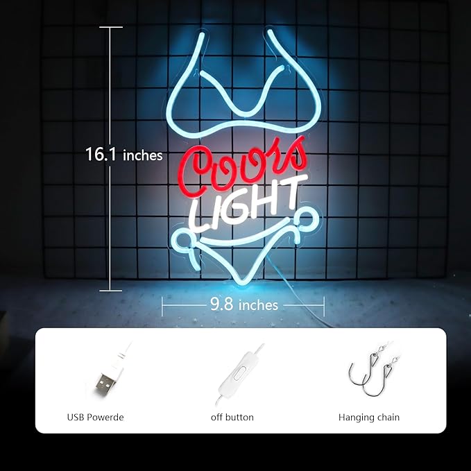 JFLLamp Drinks Neon Signs for Wall Decor Neon Lights for Bedroom Led Business Signs Suitable for Man Cave Bar Pub Restaurant Christmas Gift Art