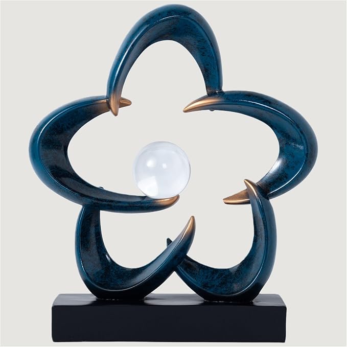 Abstract Sculpture Art Home Decor Accents Modern Decorative Objects for Living Room Shelf Coffee Table TV Stand Cabinet Office Decor Accents (Blue A)