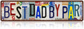 Vintage Best Dad by Par Street Sign Golf Wall Decor Metal Tin Signs Gift for Father