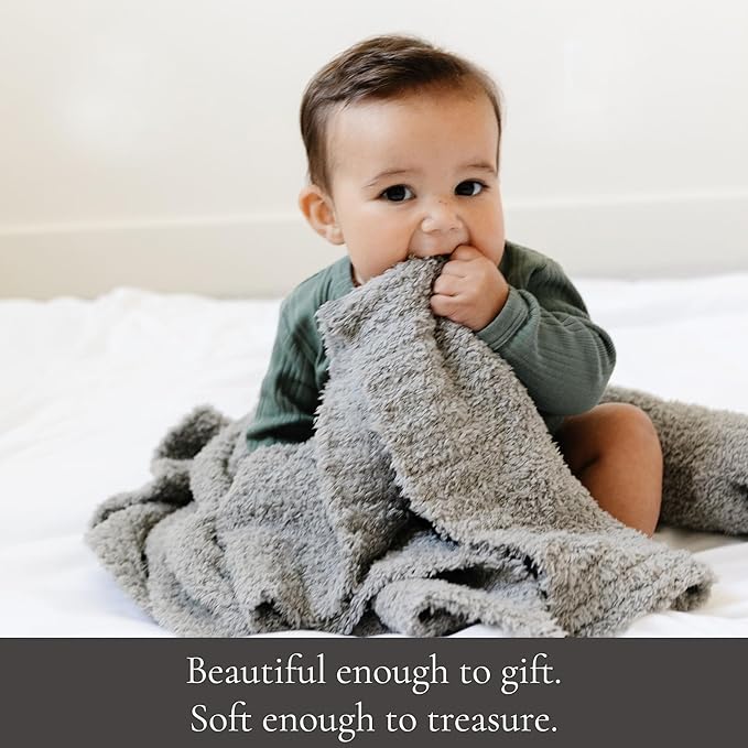 Saranoni Bamboni Luxury Baby Blanket | Cozy & Soft Plush Receiving Blankets | Perfect for Girls & Infant Baby Boy Blankets | Gray - 30” x 40”
