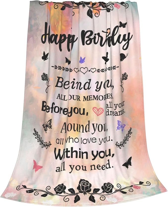Happy Birthday Gifts for Her, Unique Women's Birthday Decorations - Cool Friendship Gifts 40"x 50"