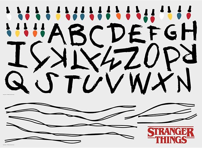 RoomMates RMK5240GM Netflix Stranger Things Christmas Light Peel and Stick Giant Wall Decals with Alphabet