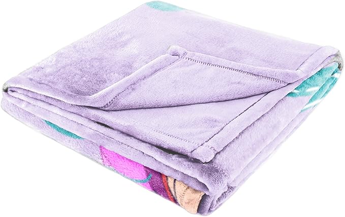 Jay Franco Kids Plush Throw Blanket – Ultra Soft Cozy Plush Fleece for Bed, Couch, Sofa, Home Décor, Official Licensed Huntrix, Purple - Kpop Demon Hunters, 60x90 - Large Blanket