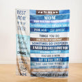 Blue Mother’s Day Blanket Gift for Mom – Soft Cozy Fleece Throw, Warm Inspirational Blanket for Mother, Birthday Gifts for Mom from Daughter & Son, Holiday, 50x60 inch
