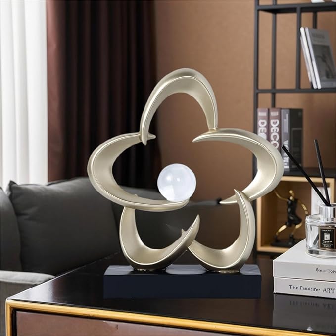 Abstract Sculpture Art Home Decor Accents Modern Decorative Objects for Living Room Shelf Coffee Table TV Stand Cabinet Office Decor Accents (Gold A)