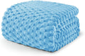 Exclusivo Mezcla Fleece Queen Blanket for Bed, Extra Large Fuzzy Blue Bed Blankets, Soft Cozy Plush Sofa Throws for All Seasons, 90x90 Inches