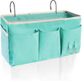 Bedside Caddy, Bedside Hanging Storage Organizer forBunk and Hospital Beds,College Dorm Bed，Can be Placed Glasses Books Mobile Phones(Green)