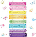 Inspirational Girl Room Decor Aesthetic Art Wall Hanging Sign Inspiring Colorful Rainbow Wooden Decoration for Kids Teens Toddler Boy Baby Bedroom Nursery Dorm Decor, 6-12 Years old (Butterfly)