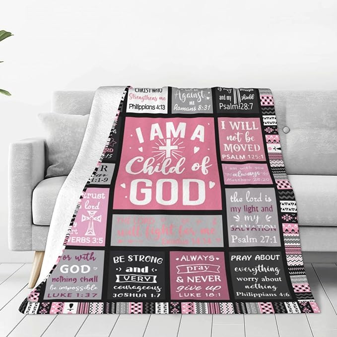 Christian Gifts for Women Faith, Inspirational/Religious/Spiritual Gifts for Adults, Soft Throw Blankets for Women/Men, Personalized Blankets for Adults 40"x 50"