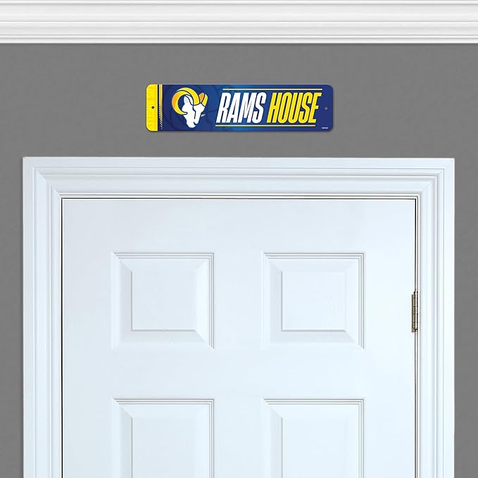 Rico Industries NFL Football Metal Street Sign 4" x 15" Home Décor - Bedroom - Office