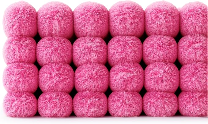 MIULEE Faux Fur Plush Decorative Throw Pillow Covers 18x18 Set of 4, Spring Modern Soft Fuzzy Striped Cushion Covers for Sofa Couch Bed Living Room Cozy Home Decor,Hot Pink