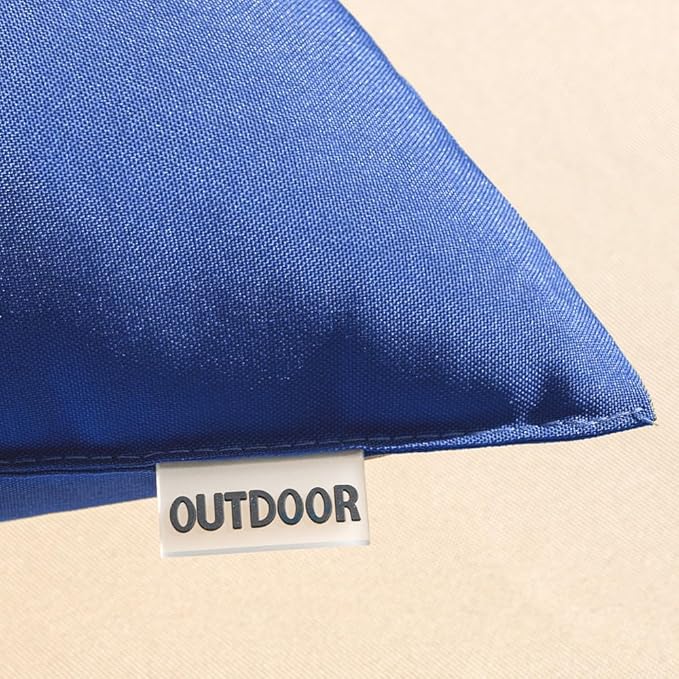MIULEE Pack of 2 Decorative Outdoor Waterproof Pillow Covers Rectangular Garden Cushion Sham Throw Pillowcase Summer Shell for Spring Patio Tent Couch 12x20 Inch Royal Blue