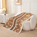(Not Real Fur) Deer Hunting Fleece Blanket 40"X50",Orange Brown Deer Hide Pattern Throw Sherpa Blanket Simulated Animal Fur Printed,Soft Lightweight Blankets for Bed Couch,Photograph Style