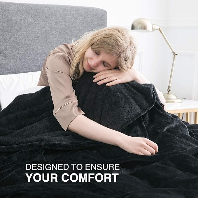 IR Imperial Rooms Fleece Blanket 12 Pack Twin Size 60x80 Inches - Super Soft Fluffy Throw Blanket for Sofa and Bed - Warm and Cozy Lightweight 400 GSM Microfiber Bed Throws Blankets (Twin, Black)