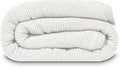 Linteum Textile Supply Leno Weave White Blanket, Twin 100% Cotton, Lightweight, Warm, Fluffy, Premium and Durable Soft & Cozy Bed Blanket for Home, Couch, Sofa & Dorm, All Season Throw [66x90]