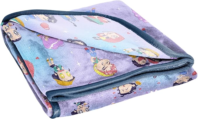 Jay Franco Kids Plush Throw Blanket – Ultra Soft Cozy Plush Fleece for Bed, Couch, Sofa, Home Décor, Official Licenseds Huntrix and Saja Boys, Light Purple - Kpop Demon Hunters, 46x60 - Throw Blanket