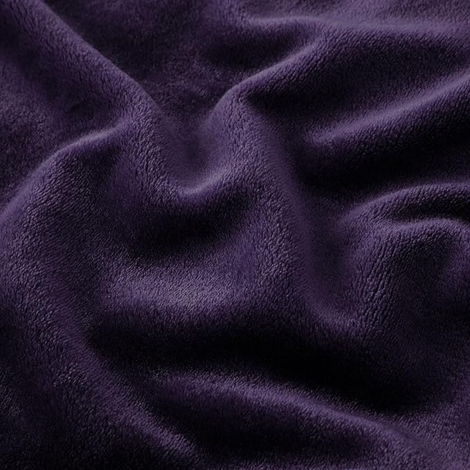 MOONLIGHT20015 Fleece Blanket Queen Size - Super Soft Fuzzy Purple Throw Blanket for Couch and Sofa - Lightweight Luxury 400 GSM Microfiber Fluffy Bed Blankets and Throws, 90 x 90 Inches (Queen)