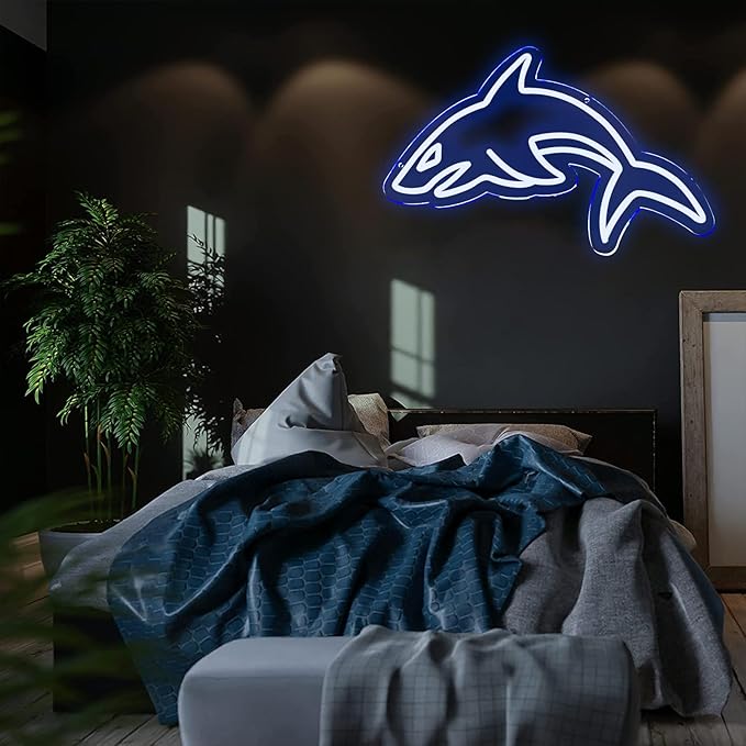 Shark Neon Signs for Wall Decor，Led Neon Light for Live Room, Bedroom, Christmas Birthday Party Gift