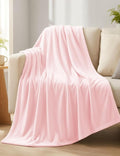 Casa Platino Fleece Throw Blankets – 300 GSM Pink – Soft Cozy Warm Holiday Throws for Winter, Fuzzy Plush Elegant Gifts for Kids, Men & Women - Ideal for Couch, Sofa, Chair or Bed - 50x60 Inch
