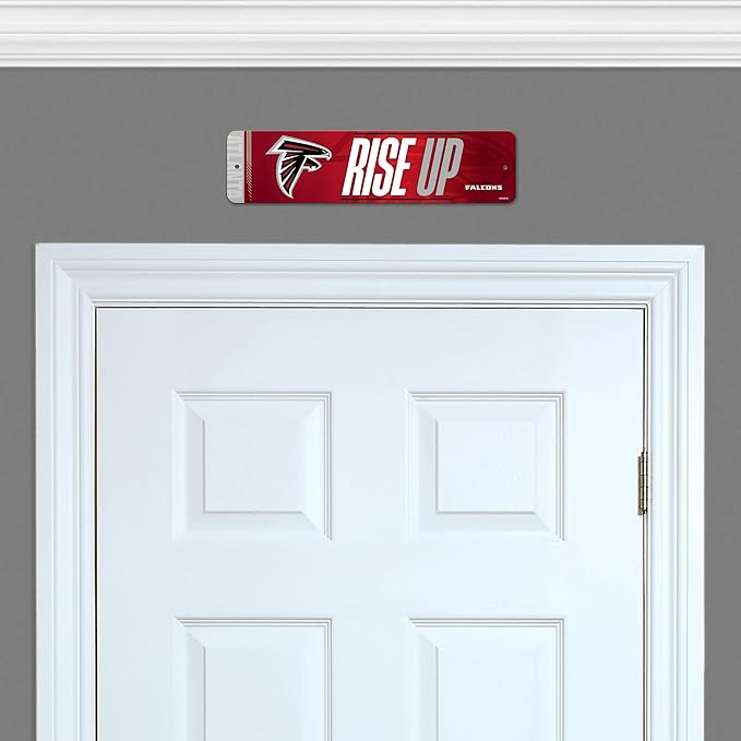 Rico Industries NFL Football Metal Street Sign 4" x 15" Home Décor - Bedroom - Office