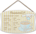 Cinnamoroll Hanging Wood Measurement Sign - Fun Cinnamoroll Kitchen Conversion Chart for Home