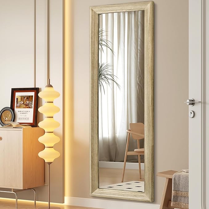 AAZZKANG Full Length Door Mirror Wooden Frame Large Mirrors for Wall 65"x22" Rectangular for Bedroom Living Room Bathroom Dressing Room Entryway