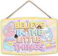 Mattel Polly Pocket Believe in the Little Things Hanging Wood Wall Decor - Adorable Polly Pocket Sign for Home