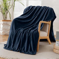 Ultra Soft Fleece Throw Blanket, Silky Flannel Fuzzy Blanket for All Season, Cozy Lightweight Blanket for Couch, Bed, Sofa, 50" x 60", Navy Blue, Throw