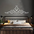 EANHIPE Metal Scroll Wall Art, Vine Scroll Metal Wall Decor, Flower Scroll Wall Hanging, Art for Bedroom Wall Above Bed, Headboard Wall Decor, Bedroom Wall Decoration (White, 30"x10"/76x26cm)