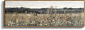 InSimSea Extra Large Framed Vintage Wall Art, Living Room Country Farmhouse Decor, Flower Meadow Landscape Paintings, Canvas Prints, Retro Scenery Long Pictures for Bedroom Above of Bed,12x36inch