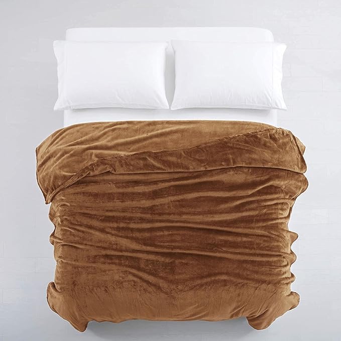 IR Imperial Rooms Fleece Blanket King Size, Pack of 8 – Soft 400 GSM Plush Microfiber King Size Blanket, Warm Lightweight King Blanket for The Bed, Bulk Value Pack 108x90 Inches, Camel