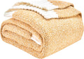 CozeCube Super Soft Fullfy Microfiber Reversible Knitted Blankets, Warm Cozy Fuzzy Plush Throw, Orange and White Melange Throw Blanket for Couch Bed Sofa, 60" x 80"