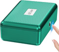 AICase Biometric Fingerprint Storage Box, Portable Security Box for Money Jewelry Safe Combination Lock for Car Home Office Travel Green