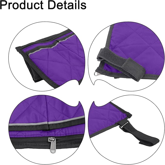 Camping Armrest Storage Bag, Chair Armrest Organizer, Car Seat Hanging Bag, Extended Back Buckle Canvas Beach Chair StorageBag, Side HangingBag For Bedside/Outdoor/Beach/Camping(purple)