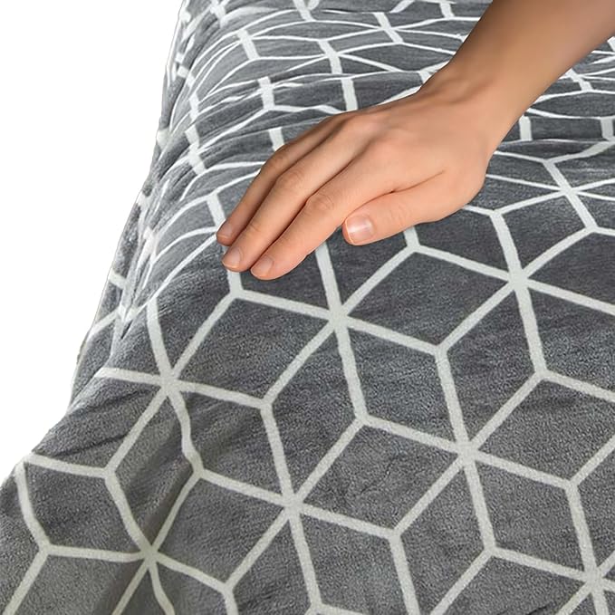 Elegant Comfort Luxury Velvety-Soft Coral Flannel Blanket Micro-Velour Ultra-Softness Fuzzy Plush, King/California King, Grey