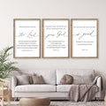 The Lord Your God Is Good Bible Verses Wall Art Decor Set of 3 24"x16" Bedroom Above Bed Inspirational Christian Scripture Wood Framed Sign Rustic Home Living Room Office Wall Hang (Wood)