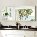 KOCUUY Gold Bathroom Mirror, 20"x48" Rectangle Bathroom Mirror for Wall, HD Tempered Glass, Anti-Rust Frame, Modern Design for Bathroom, Bedroom, Living Room, Entryway
